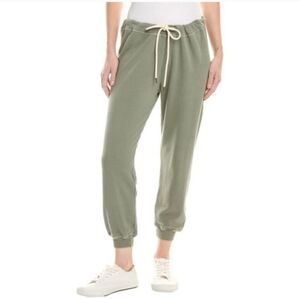 THE GREAT The Cropped Olive Green Cotton Joggers Size 2 Medium